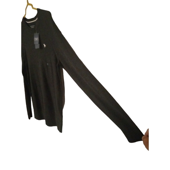 Abercrombie & Fitch Cashmere Blend Sweater Soft Black Staple Office Preppy S - Picture 2 of 8